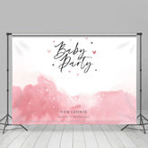 Rosa Abstrakt Tinte Liebe Herz Baby Party Hintergrund